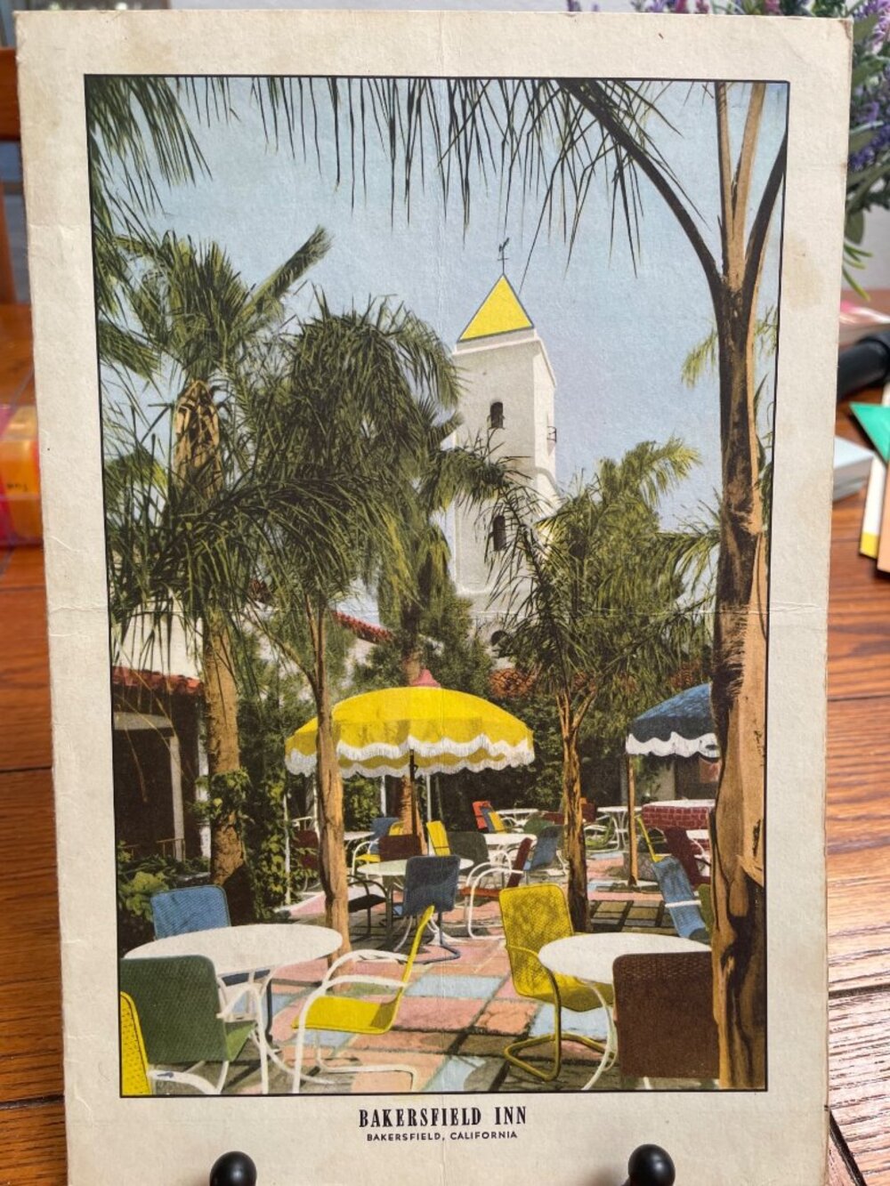 Vintage Bakersfield Inn Menu Brochure From California With Cocktail & Dining Sel